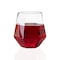 Smarty Had A Party 12 oz. Clear Hexagonal Stemless Plastic Wine Goblets (64 Glasses), 64PK 3712-SB-CASE - alternate 2